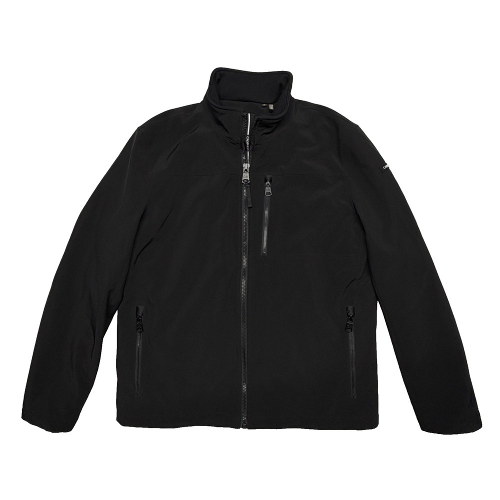 Calvin Klein Men's Medium Jacket Softshell Black Full Zip Retail $100